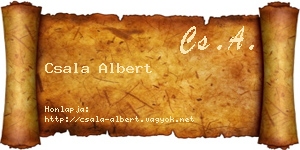 Csala Albert névjegykártya