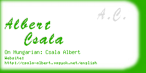 albert csala business card